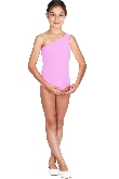 BODY DANZA LYCRA MONOSPALLA ROSA BAMBINA